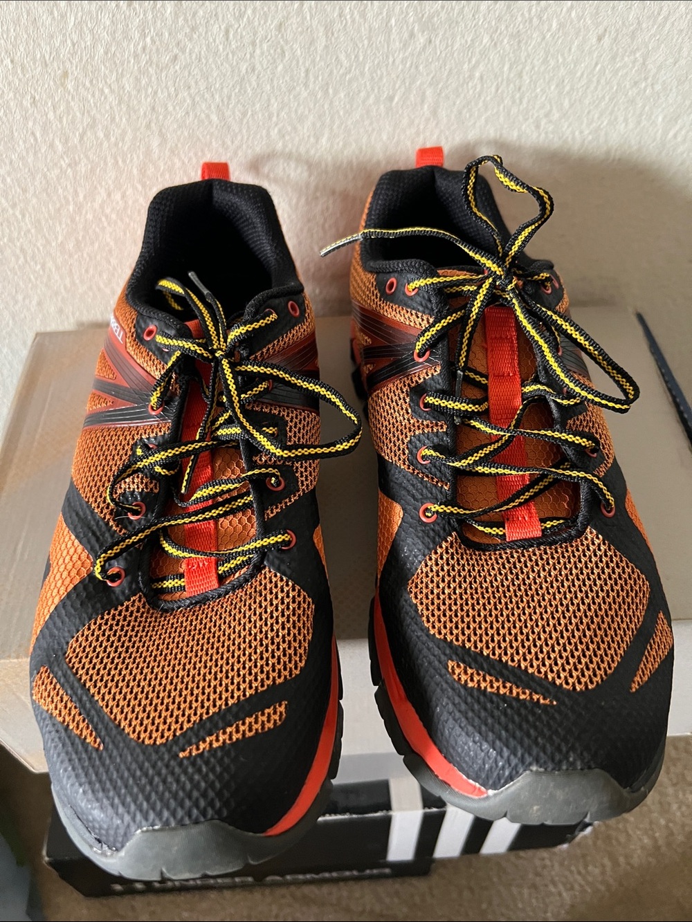Merrell Men's Orange and Black Trail Running Shoes